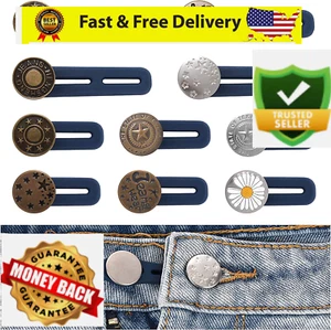 Pants Expander Button Jeans Waist Extender Button10 Styles for Men,Women-10 Pack - Picture 1 of 8