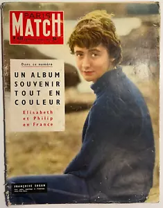 PARIS MATCH MAGAZINE - No 420 FRANCOISE SAGAN 27th April 1957 Queen Elizabeth II - Picture 1 of 12