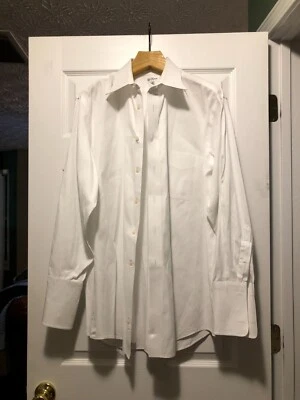 Paul Fredrick 17-33 Hombre Algodón Vestido Camisa Con Puños Franceses  Foto 1 de 4