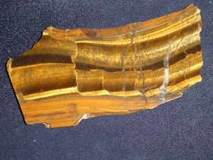 Blau Gold bunte Tigerauge Platte - 5 7/8 "x3" --rau für Kabinen - Bild 1 von 3