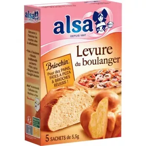 2 Boîtes de de levure de boulanger pains brioche (= 2 x 5 sachets) ALSA - Picture 1 of 1