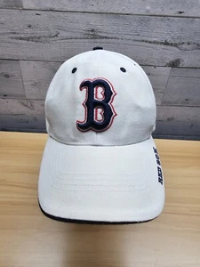 VINTAGE BOSTON RED SOX STRAPBACK BASEBALL HAT - WHITE - TWINS ENTERPRISE - Picture 1 of 8