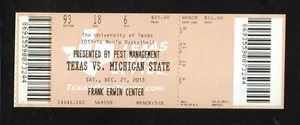 Texas Longhorns --2013 Basketball Ticket vs Michigan State Spartans - Bild 1 von 1