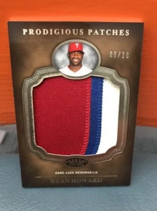 2012 Topps Tier One Baseball Prodigious Patches Ryan Howard #’d 10 - Picture 1 of 2