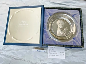 Franklin Mint 1977 Sterling Silver Mother's Day Plate ==Baby Praying Pose== 8" - Picture 1 of 18