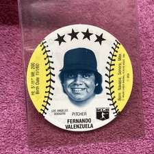 1985 JOX by Thom McAn Disc Fernando Valenzuela Los Angeles Dodgers ⚾