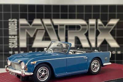 TRIUMPH TR5 PI 1967 1968 VALENCIA BLUE MATRIX MX41902-042 1:43 BLEU RHD BLAU - Photo 1/3