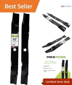 Mulching Blades Carbon Steel 42" Replacement Set for Lawn Mowers Precision Cu... - Picture 1 of 9