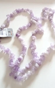 Amethyst hell lila Splitterkette lang endlos ohne Verschluss Edelstein  80 cm - Bild 1 von 4