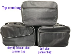 2 PANNIER LINER BAGS & 1 TOP BOX BAG FOR BMW R1250gs Vario Cases HQ Oxford 1680D - Picture 1 of 15