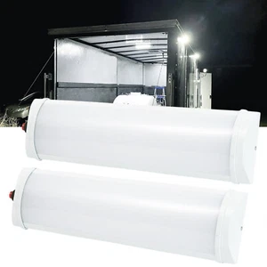 12V Interior LED Light LED Strip White Light Switch Enclosed Cargo Trailer RV 2× - Picture 1 of 9