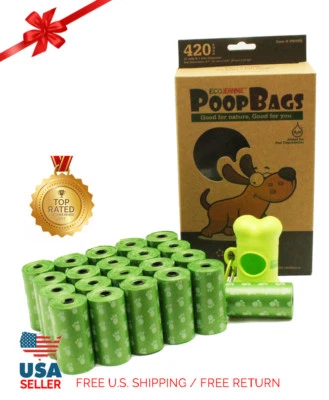 EcoJeannie WholesaleBiodegradable Dog Poop bags 420 Bag(20X21Rolls)+1 Dispenser - Image 1 of 4
