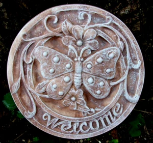 Molde de bienvenida mariposa yeso hormigón molde de fundición 10" x 1/2" de espesor - Imagen 1 de 5