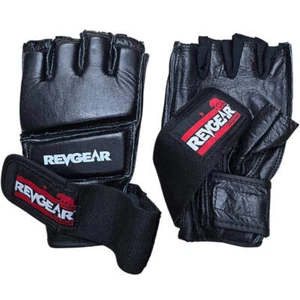 Gloves MMA Grappling Revgear Black Leather - Picture 1 of 8