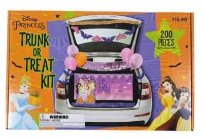 Disney Princess Halloween Trunk Or Treat 200 Pieces Kit Birthday Party Décor NEW - Image 1 of 2