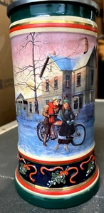 Vintage 1994 Harley Davidson “Under The Mistletoe”  Christmas Stein - Picture 1 of 6