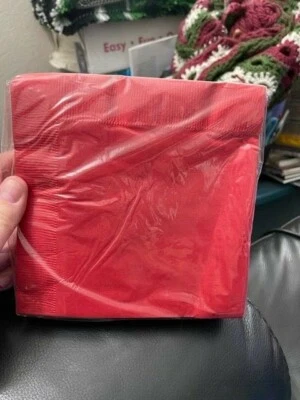 Touch of Color Classic Red Luncheon Napkins 50Ct 3 Ply 12-7/8"X 12-7/8" New!!! - Image 1 of 2