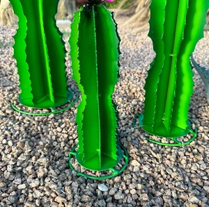 Handmade Metal Blue Myrtle Cactus SMALL (9X11X6) - Garden Art - Picture 1 of 2