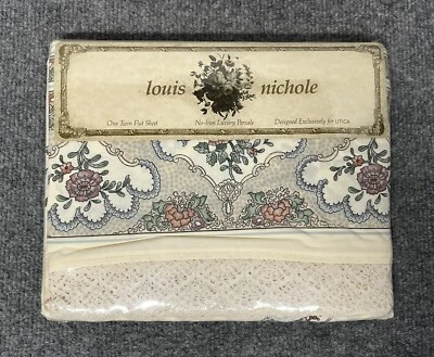 Louis Nichole Twin Percale Flat Sheet Vintage - Image 1 of 3