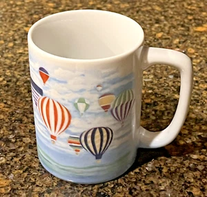 Vintage 80er Otagiri Becher Heißluftballons Himmel Wolken Kaffeetasse Japan 4" 12oz - Bild 1 von 6