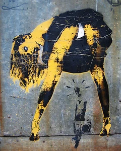 Walker Bragas Blancas Arte Callejero sobre Lienzo 16 x 20 pulgadas Impresión en Lienzo Premium - Imagen 1 de 1