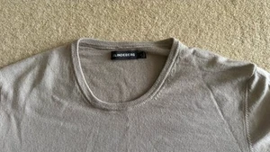 J Lindeberg Nigel Crew Neck Silk Wool Cashmere Sweater Beige L RRP £159 - Picture 1 of 6