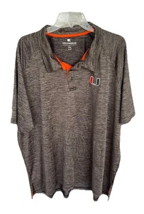 MIAMI HURRICANES Men Big & Tall 3X Gray marble Colosseum Polo Shirt NEW - Picture 1 of 7