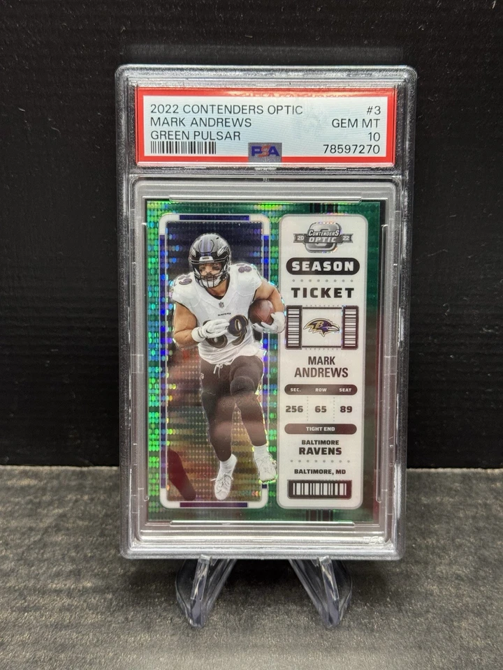  - 2022 Panini Contenders Optic Green Pulsar #3 Mark Andrews #/30 PSA 10 - Image 1 of 2