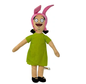 Bob's Burger Louise Belcher 14 Zoll Plüschpuppe rosa Hasenohren Hut Spielzeugfabrik - Bild 1 von 6