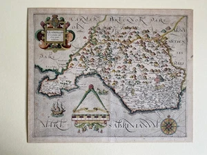 Saxton /Hole map of Glamorgan 1637 - Picture 1 of 1