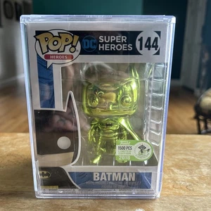 Funko Pop DC Batman Chrome Green #144 (2018 Emerald City ECCC Sticker) LE 1500 - Picture 1 of 7