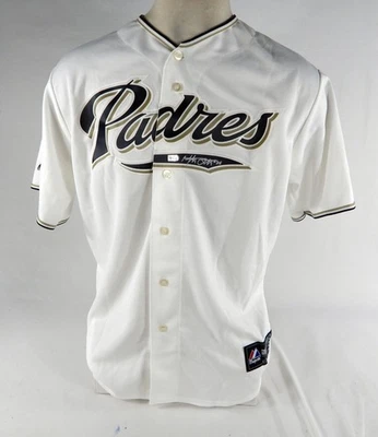 San Diego Padres Scott Linebrink # Authentic Signed White Jersey Auto DP70145 - Image 1 of 4