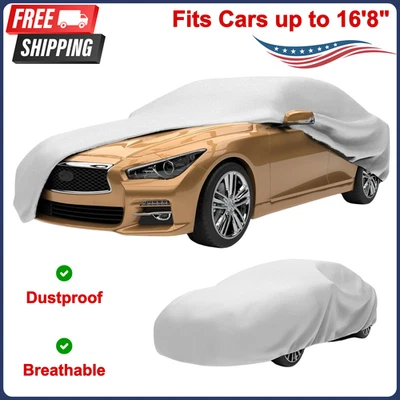 Cubierta de coche Budge Lite a prueba de polvo, transpirable cubierta automotriz se adapta a coche de hasta 16'8" Foto 1 de 4