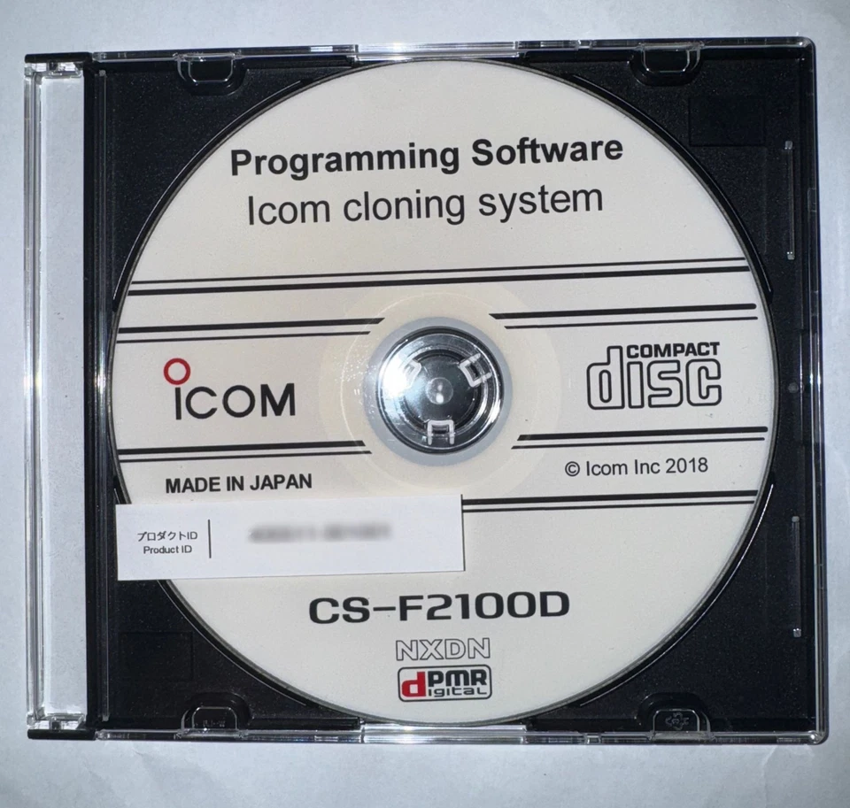 ICOM CS-F2100D PROGRAMMING SOFTWARE FOR THE IC-F2100D NXDN DPMR RADIO - Image 1 of 1