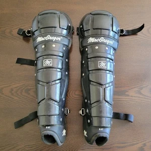 MacGregor Schienbeinschoner Schiedsrichterfänger Baseball Softball Größe Erwachsene 21" B67 schwarz - Bild 1 von 20