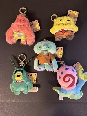 Zuru - Fuggler x Spongebob Squarepants Keychain Plush Ring Set of 5 - Brand New - Image 1 of 4