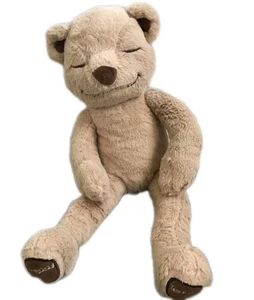 Meddy Teddy Original Meditation Yoga Tan Smiling Bear Posable Bendable Plush 16" - Picture 1 of 7