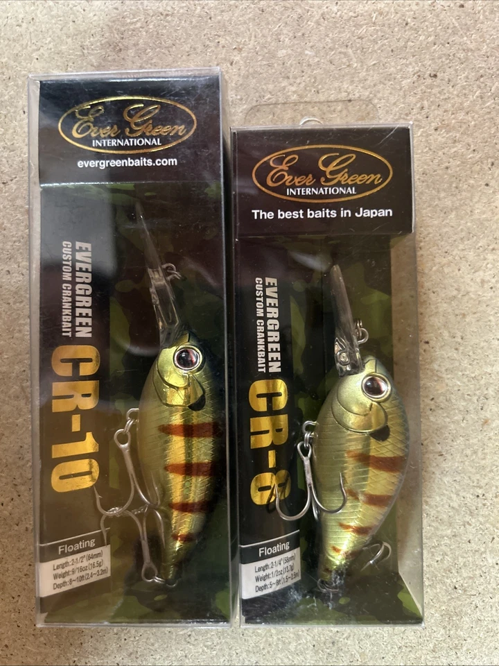 Diawa Evergreen Crankbaits CR-8, CR-10. Lote de 2 Foto 1 de 2