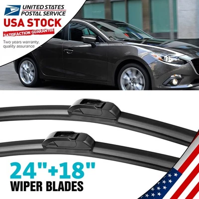Set 24"+18" OEM MODIGT Front Windshield Wiper Blades For Lexus ES350 2007-2011 - Image 1 of 4