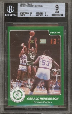 1983 Star Basketball #31 Gerald Henderson Estado perfeito BGS 9 - Imagem 1 de 2