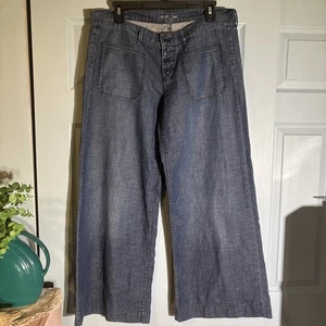 Jeans London Y2K estilo marinero barril con bolsillos delanteros y traseros talla 10 - Imagen 1 de 6