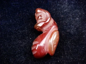Old Nephrite Jade Stone Carved HongShan Culture Cicada Shaped Warrior #02262306 - Imagen 1 de 7