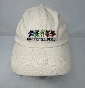 Grateful Dead Dancing Bears Strapback Hat Beige Cotton On Dad Cap Folk Rock - Picture 1 of 9