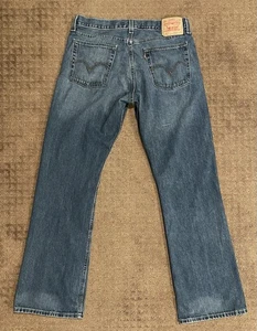 Vintage Levis Jeans Herren 36x34 Blau 527 Low Bootcut Cowboy Arbeit Y2K - Bild 1 von 7