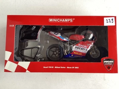 Minichamps Modell 1:12 Ducati 998 RS Michael Rutter Macau GP 2002 OVP neu ! - Bild 1 von 4