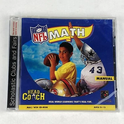 Mac Windows PC CD ROM NFL Math 1997 Brand New Sealed Ages 8-12 - Image 1 of 4