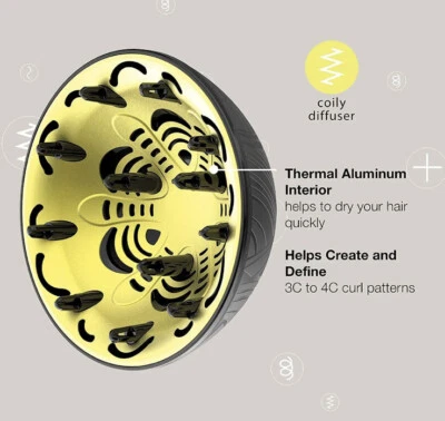 Nuevo Difusor de Cabello Conair The Curl Collective Pould 4 Coily Patrones de Rizos de 3c a 4c Foto 1 de 4