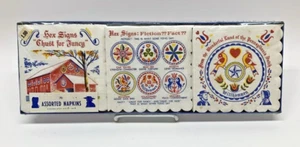 Vintage Hex Schild Papierservietten Amish Pennsylvania niederländisch versiegelt Souvenir - Bild 1 von 8