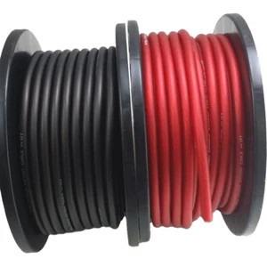 Instalar bahía calibre 6 AWG garra de cable 10 pies 5 negro 5 rojo tierra de alimentación - Imagen 1 de 1