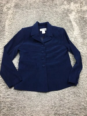 Jessica Howard Button Up Shirt Womens Size 12 Blue Polyester - Image 1 of 4